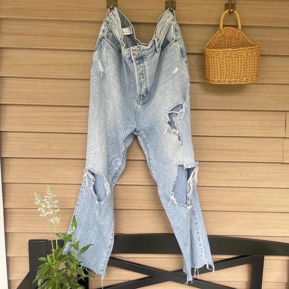 PacSun High Rise Straight Distressed Womens Jeans